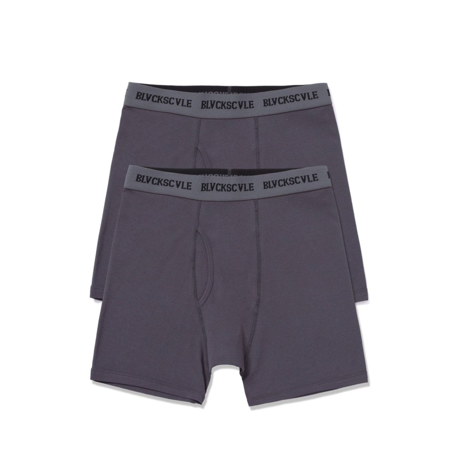 Men Black Scale Pants | Blvck Scvle Boxer Briefs (2 Pack) Gunmetal