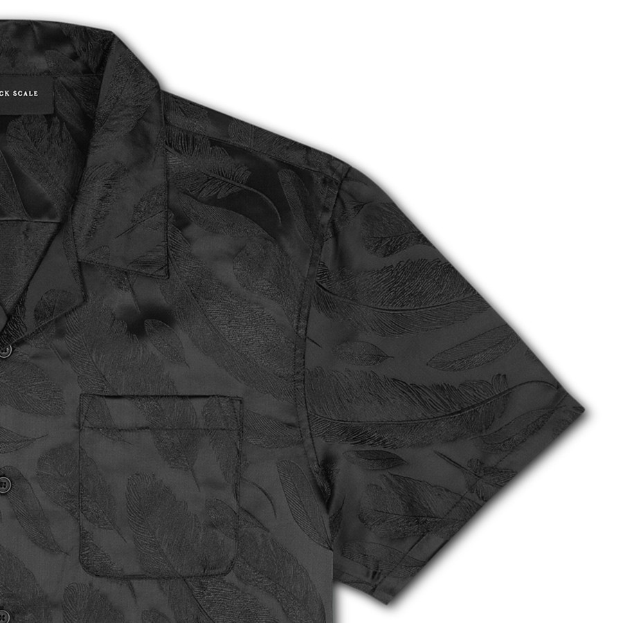 Men Black Scale Shirts & Tops | Lake Como Shirt Black