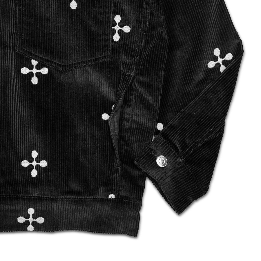 Men Black Scale Jackets | Le-Nox Corduroy Jacket Black