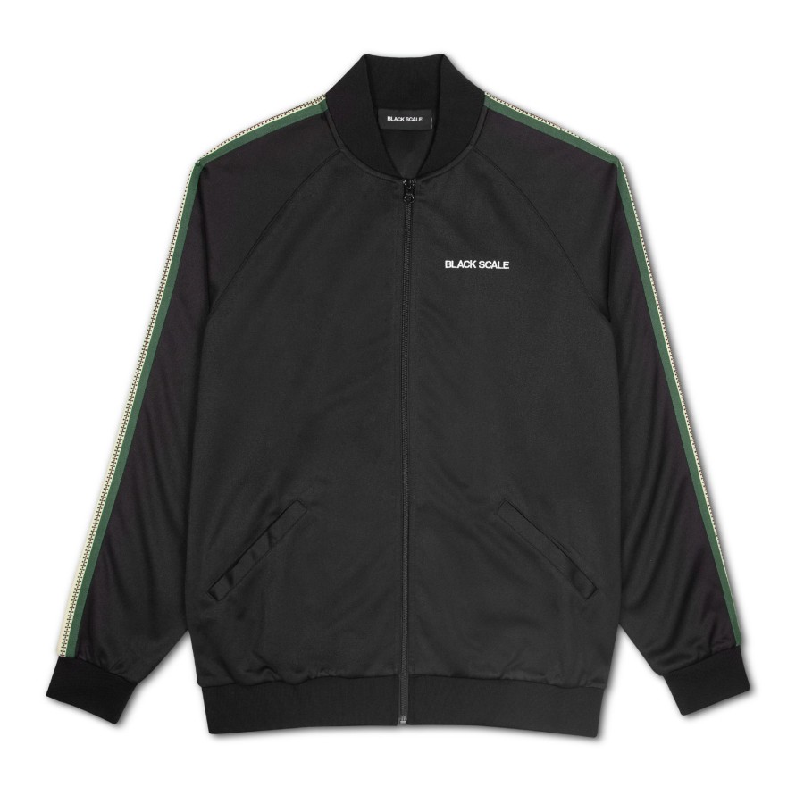 Men Black Scale Jackets | Phoebe Track Jacket Black