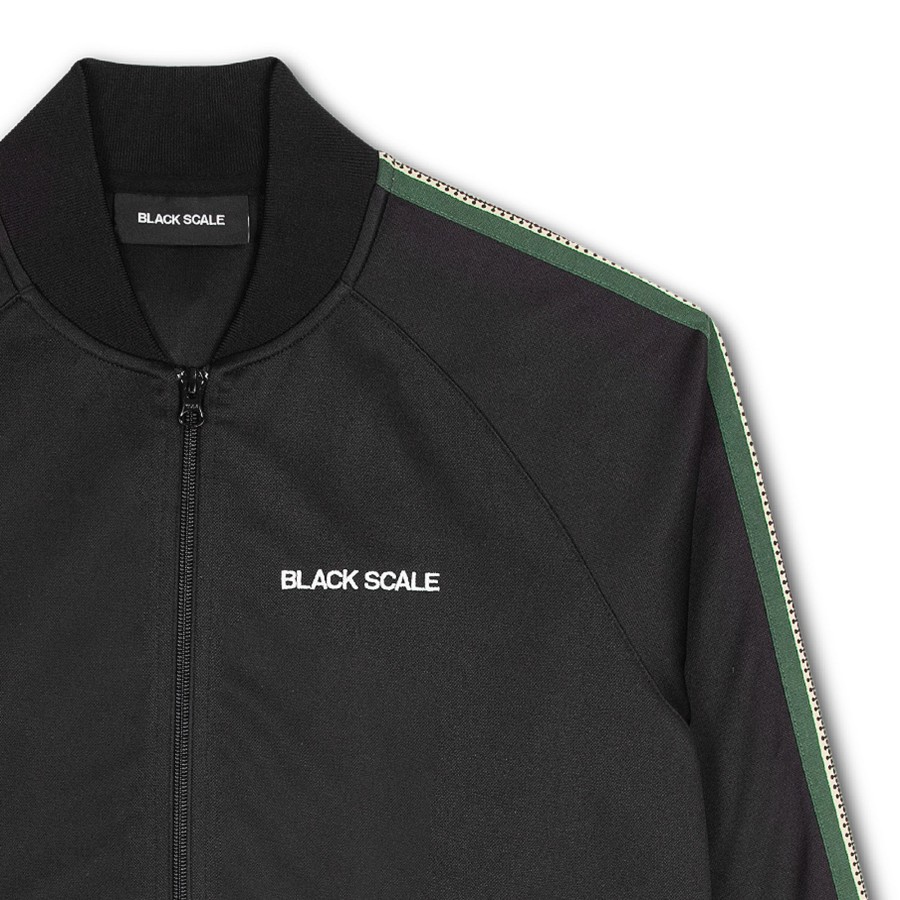 Men Black Scale Jackets | Phoebe Track Jacket Black