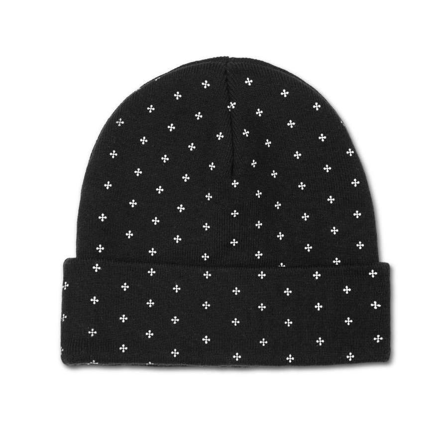 Men Black Scale Hats | Le-Nox Beanie Black