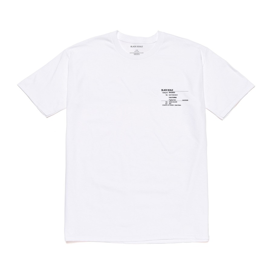 Men Black Scale T-Shirts | Bs Sf Qs Latitude S/S Tee White