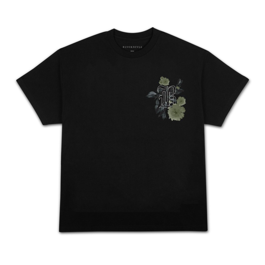 Men Black Scale T-Shirts | Defend Your Illusions C/S S/S Tee Black