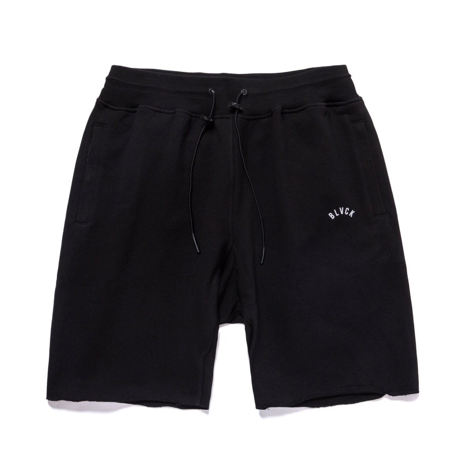 Men Black Scale Pants | French Terry Shorts Black