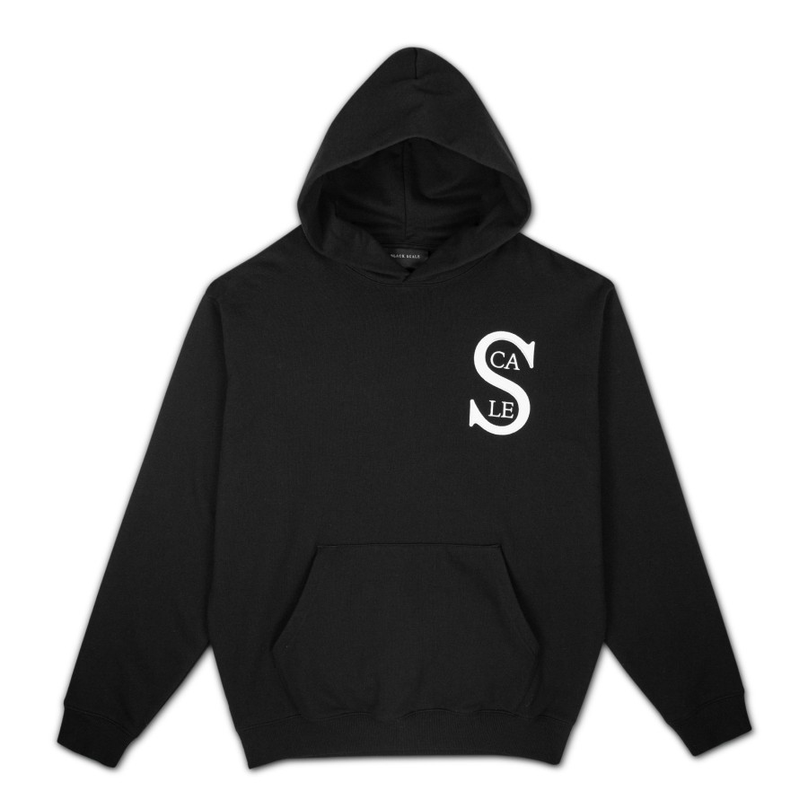 Men Black Scale Sweatshirts | Scale Logo Hooded Sweatshirt Black