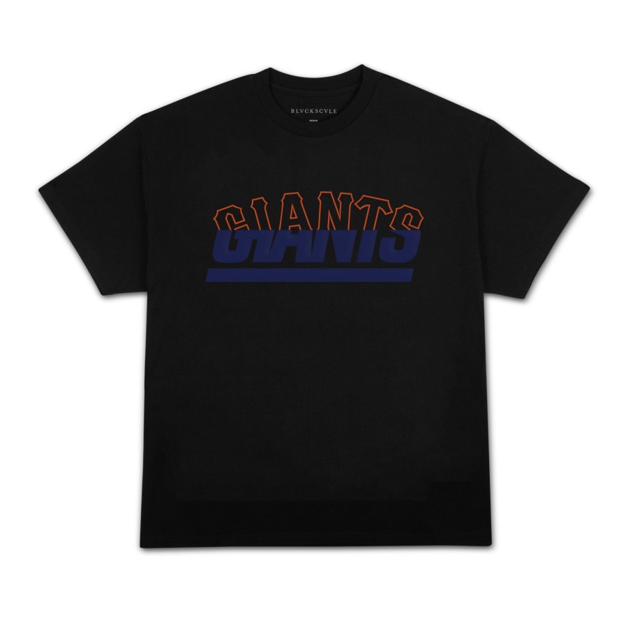 Men Black Scale T-Shirts | Giants Qs C/S S/S Tee Black