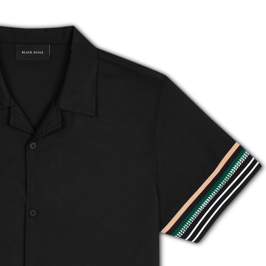 Men Black Scale Shirts & Tops | Philo Shirt Black