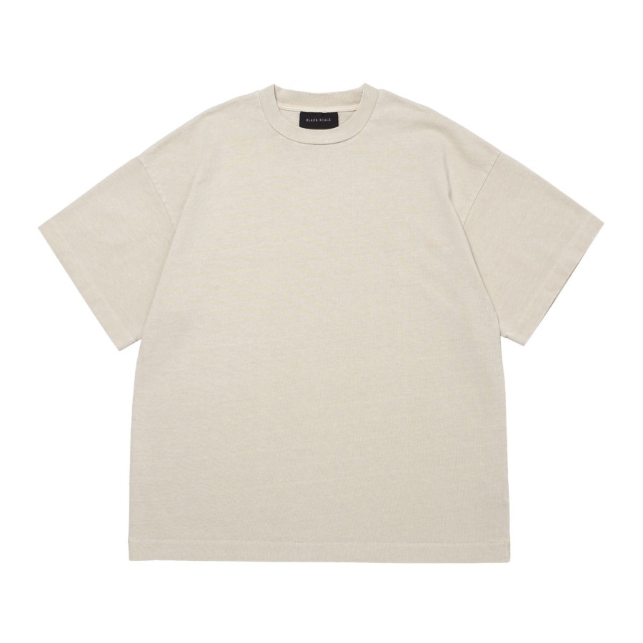 Men Black Scale T-Shirts | Oversize C/S S/S Tee Sand