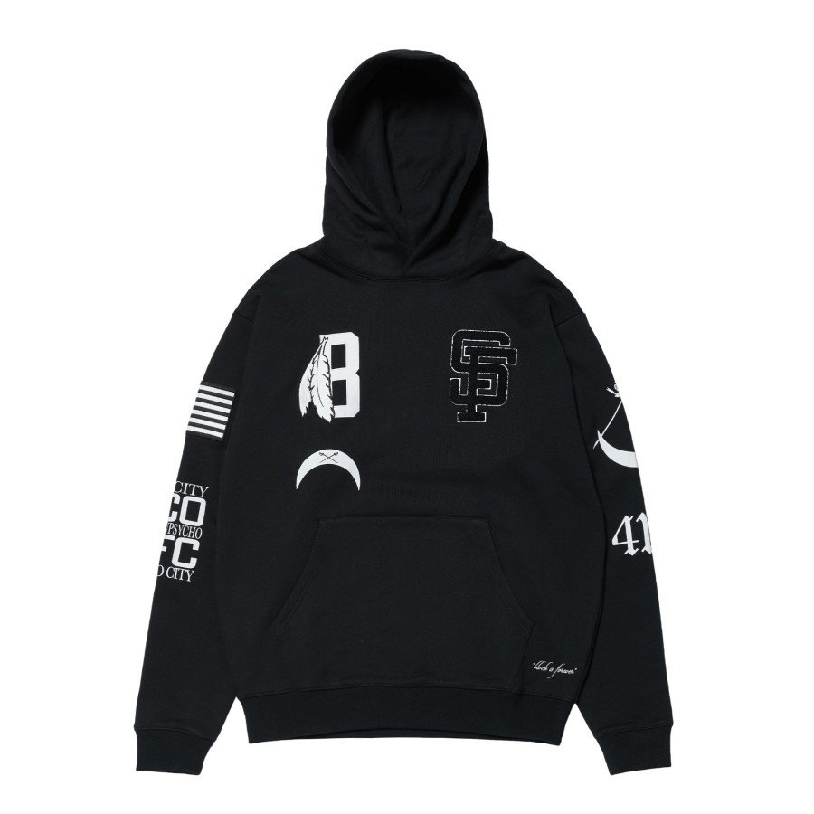 Men Black Scale Sweatshirts | Sucka Free Hooded Sweatshirt Black