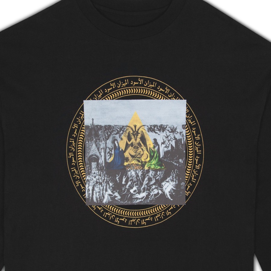 Men Black Scale T-Shirts | Holy Baphomet C/S L/S Tee Black