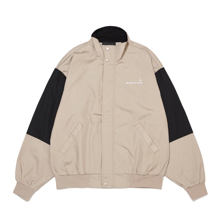 Men Black Scale Jackets | Pit Crew Racing Jacket Beige