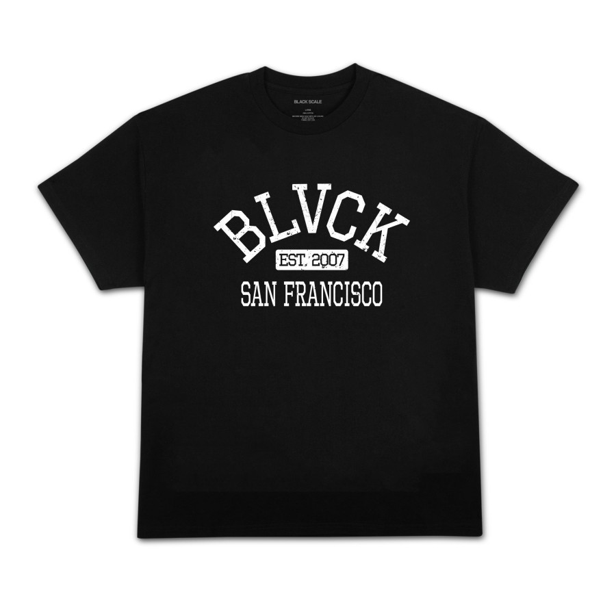 Men Black Scale T-Shirts | Bs Sf Qs Collegiate S/S Tee Black