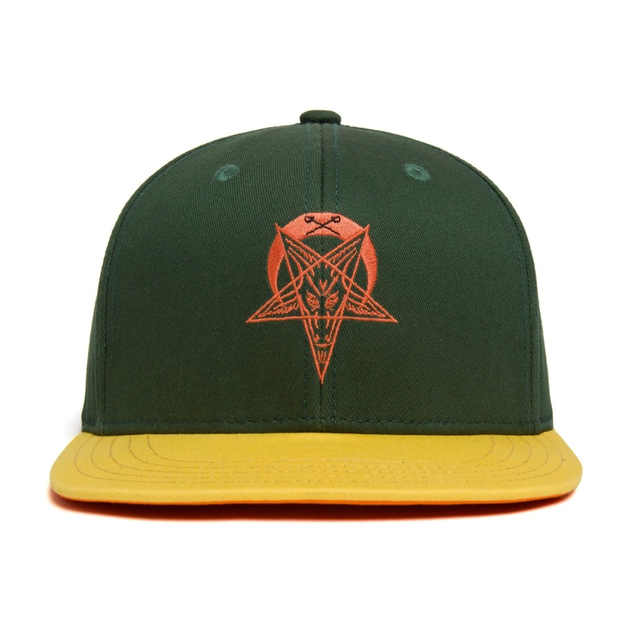 Men Black Scale Hats | Penta 6-Panel Green