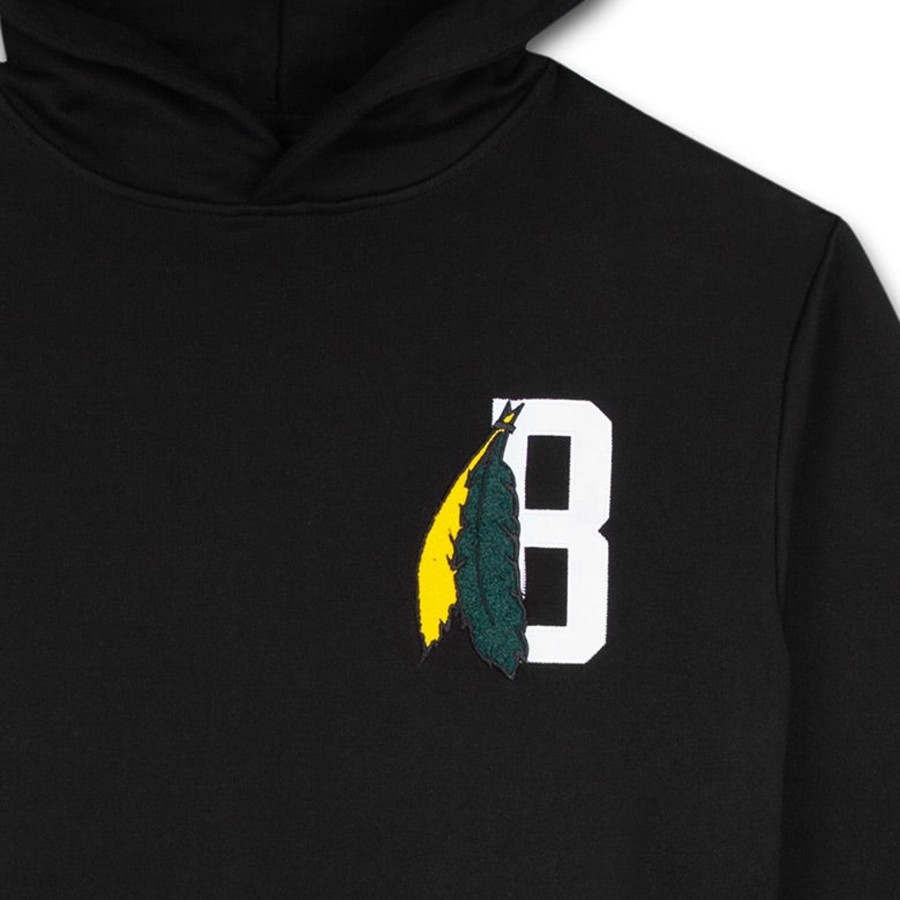 Men Black Scale Sweatshirts | B Feather Hooded Sweatshirt Black