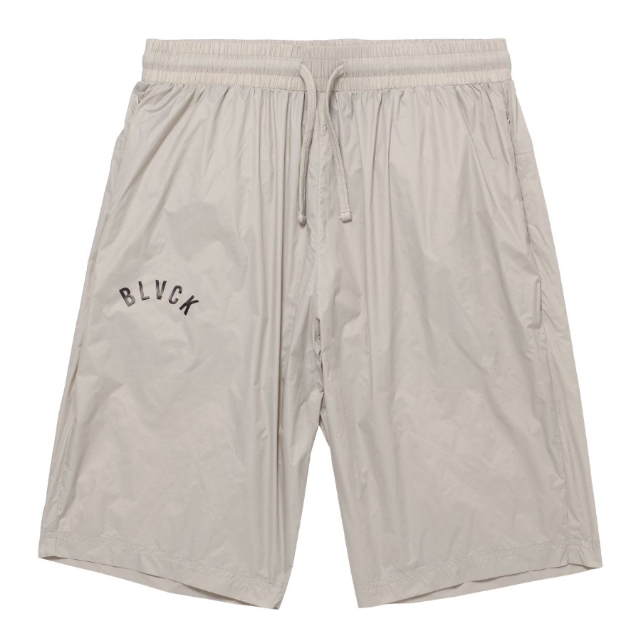 Men Black Scale Pants | Wet Nylon Shorts Sand