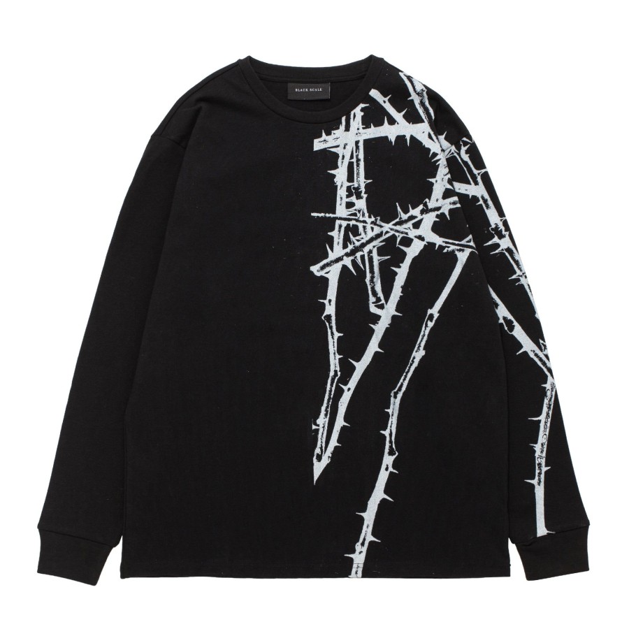 Men Black Scale Shirts & Tops | Thorns C/S L/S Tee Black