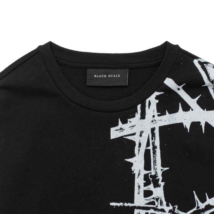 Men Black Scale Shirts & Tops | Thorns C/S L/S Tee Black