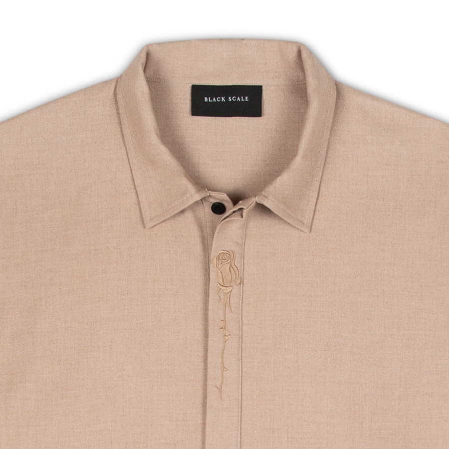 Men Black Scale Shirts & Tops | Juliet Rose Polo Clay