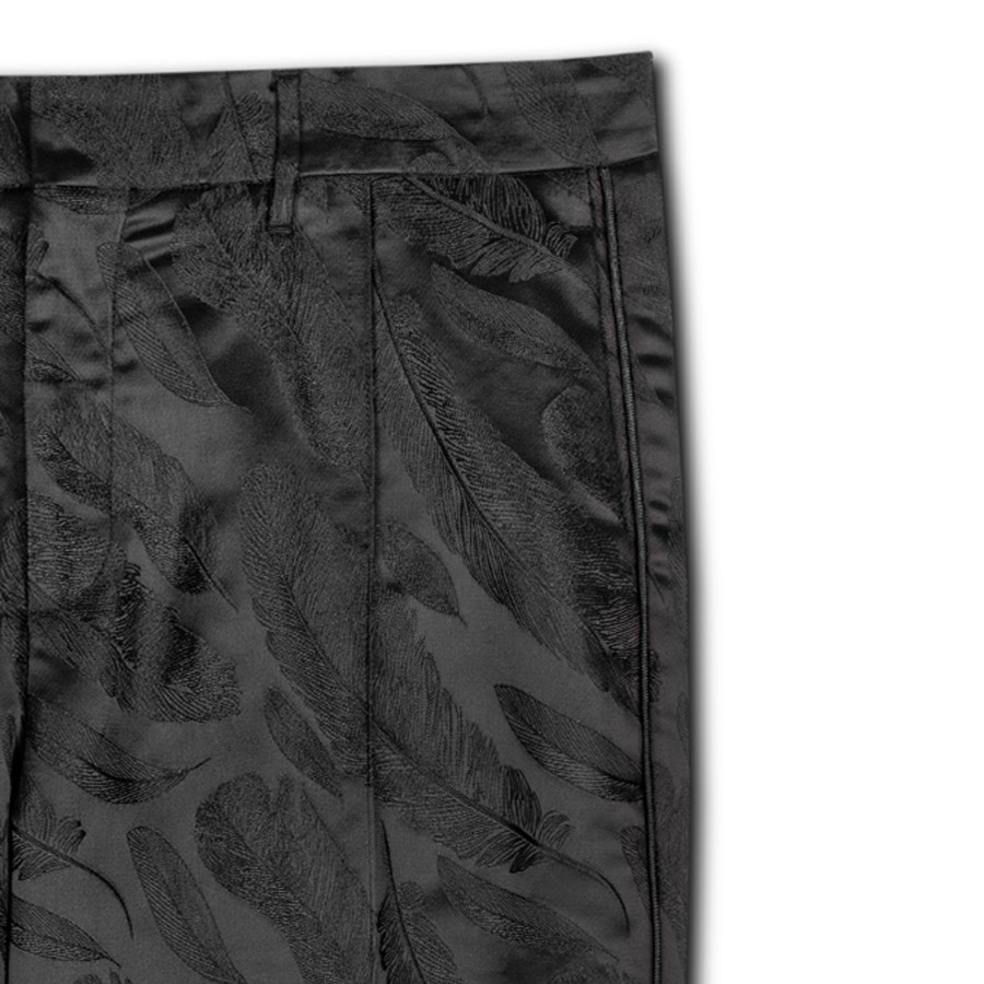 Men Black Scale Pants | Lake Como Flared Pant Black