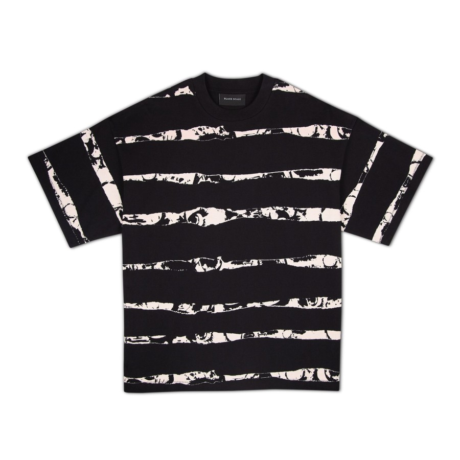 Men Black Scale T-Shirts | Carnage Oversize C/S S/S Tee Black