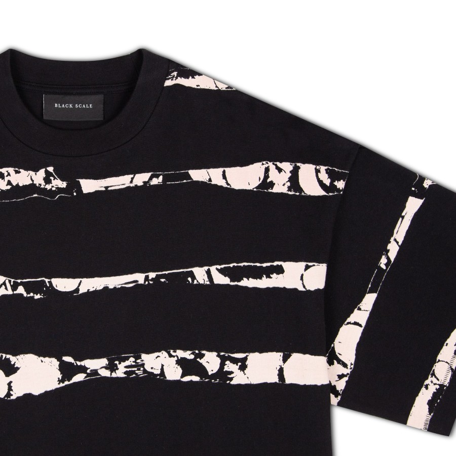 Men Black Scale T-Shirts | Carnage Oversize C/S S/S Tee Black