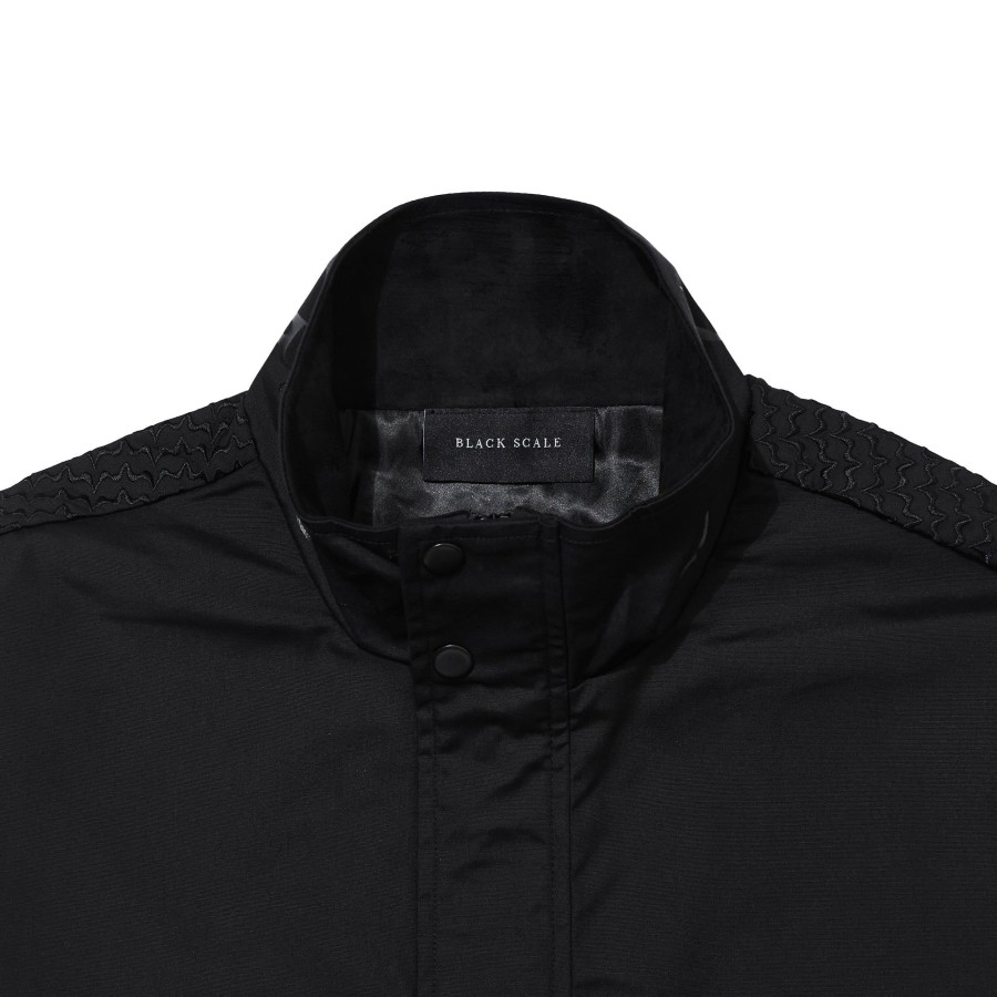 Men Black Scale Jackets | Blvck Crew Racing Jacket Black