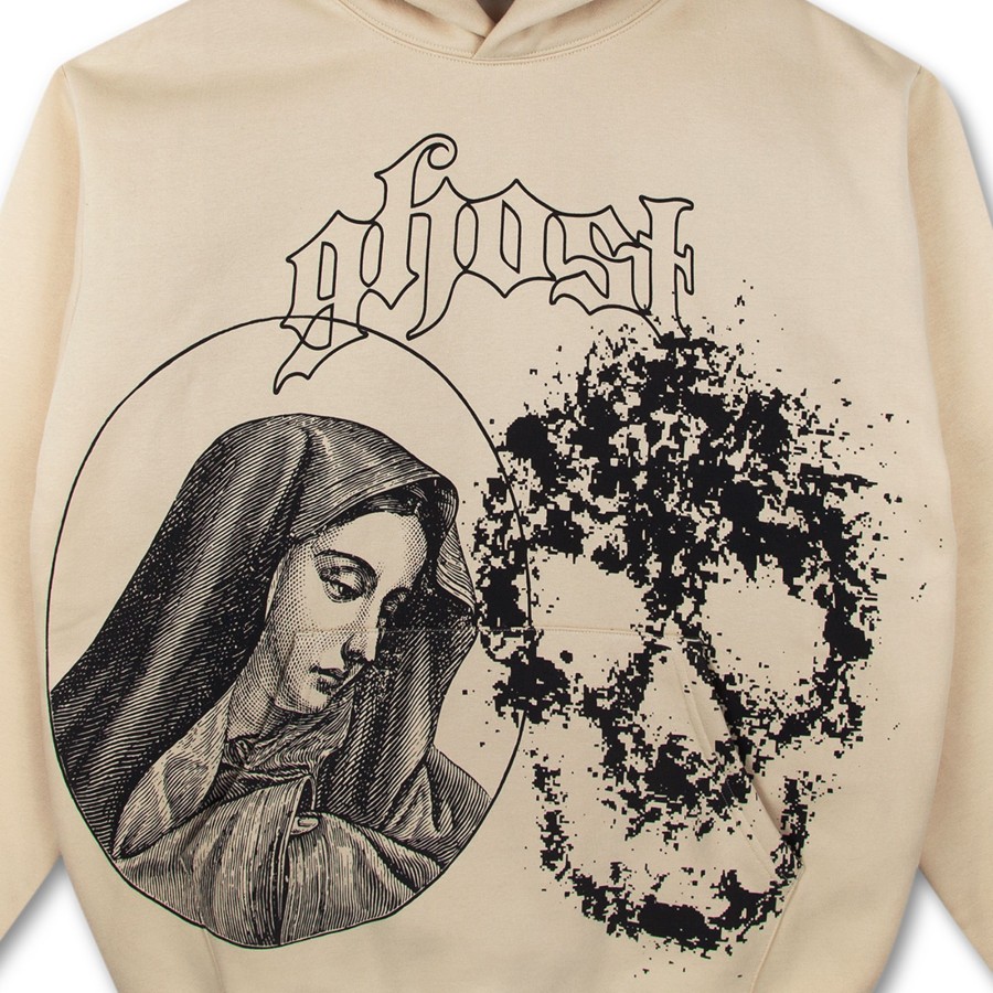 Men Black Scale Sweatshirts | Holy Ghost Hooded Sweatshirt Khaki