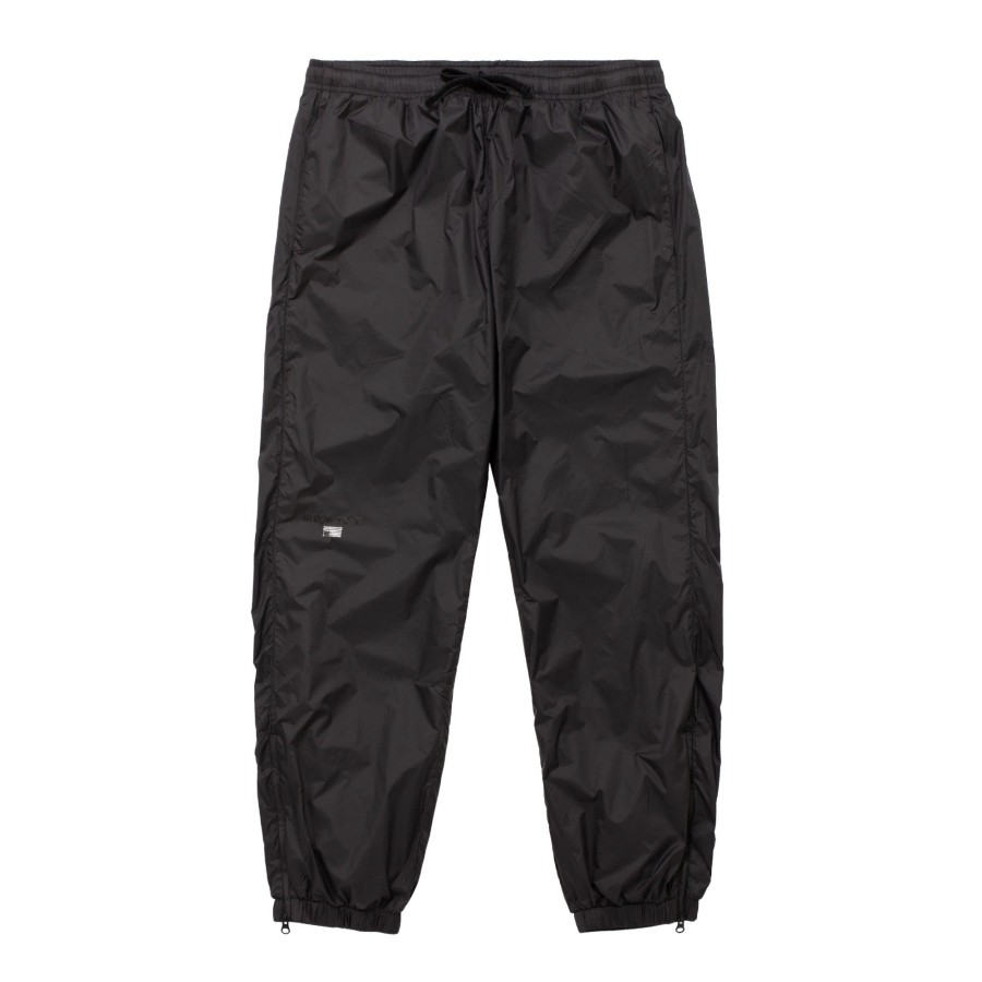 Men Black Scale Pants | Wet Nylon Track Pant Black