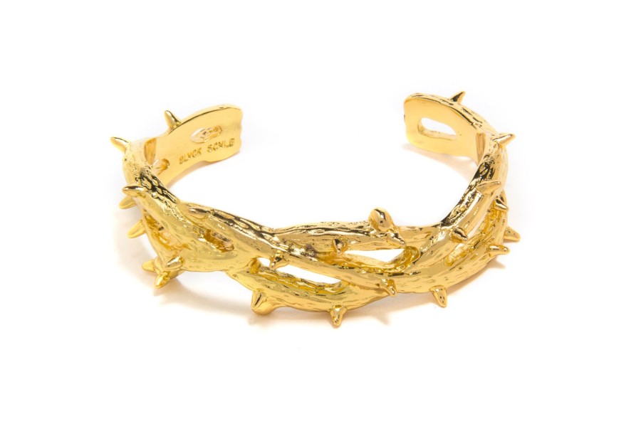 Men Black Scale Jewelry | Thorns Bracelet Gold Plated