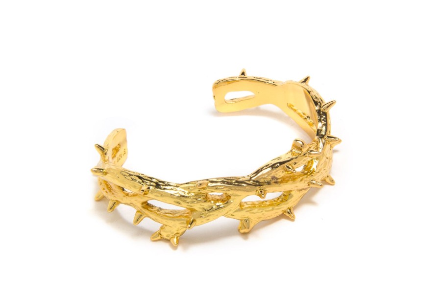 Men Black Scale Jewelry | Thorns Bracelet Gold Plated