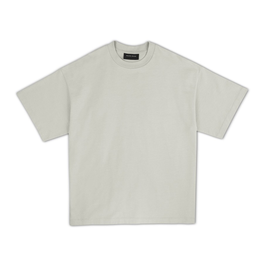 Men Black Scale T-Shirts | Oversize C/S S/S Tee Grey