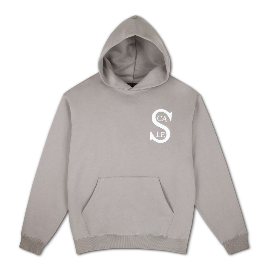 Men Black Scale Sweatshirts | Scale Logo Hooded Sweatshirt Granite