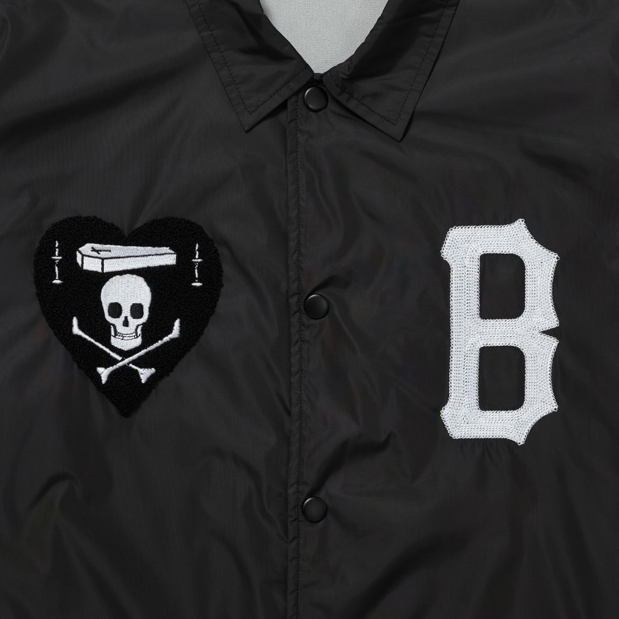 Men Black Scale Jackets | Death Heart Coaches Jacket Black