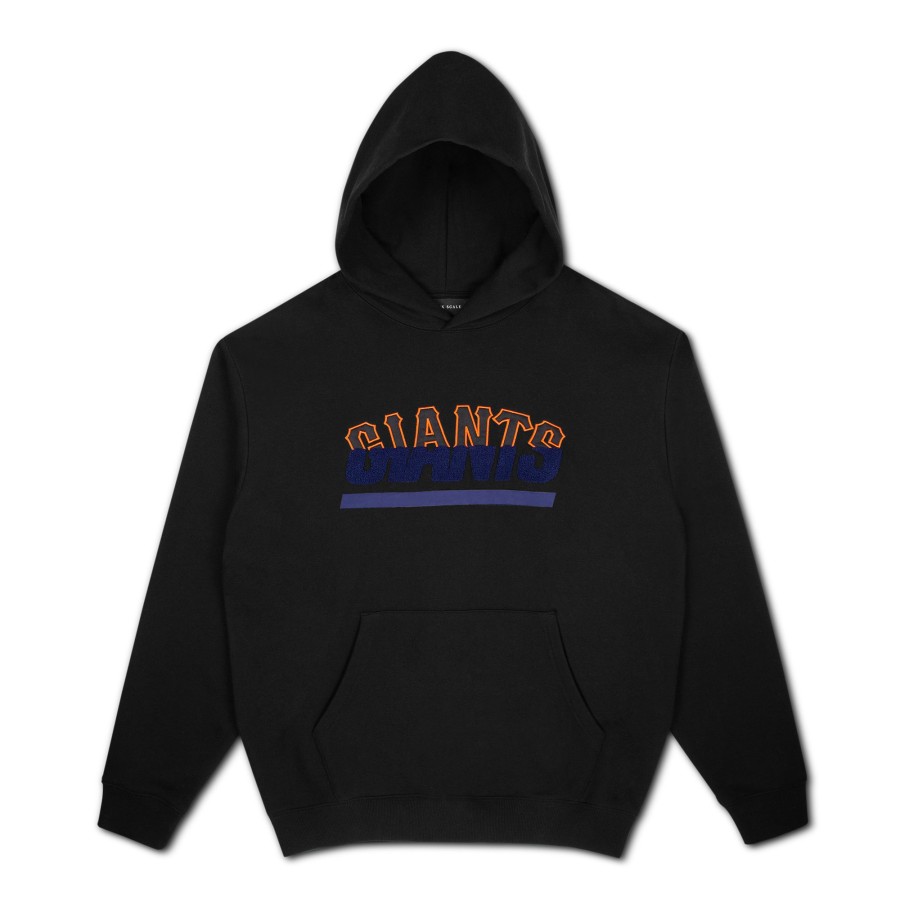 Men Black Scale Sweatshirts | Giants Qs Hooded Sweatshirt Black