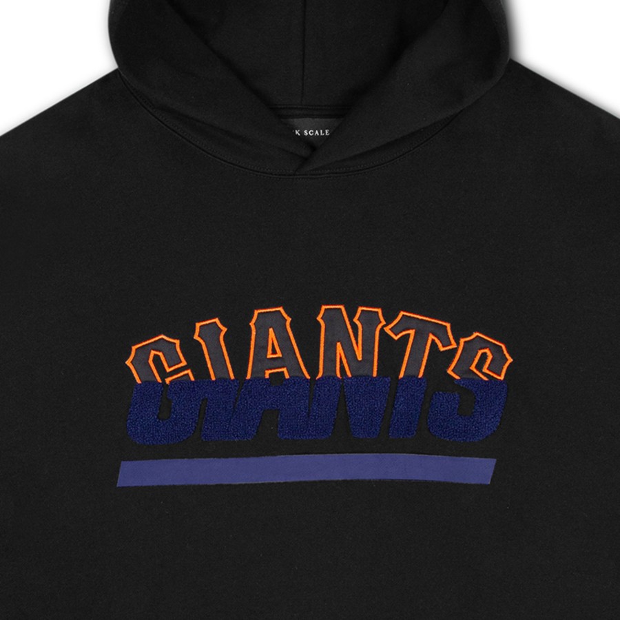 Men Black Scale Sweatshirts | Giants Qs Hooded Sweatshirt Black