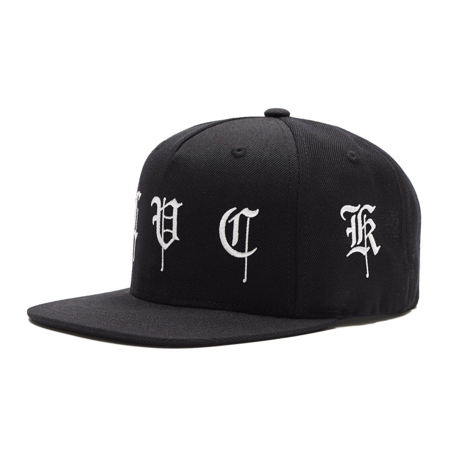 Men Black Scale Hats | Old English 5-Panel Black