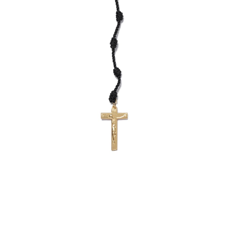 Men Black Scale Jewelry | Rosario Necklace Gold