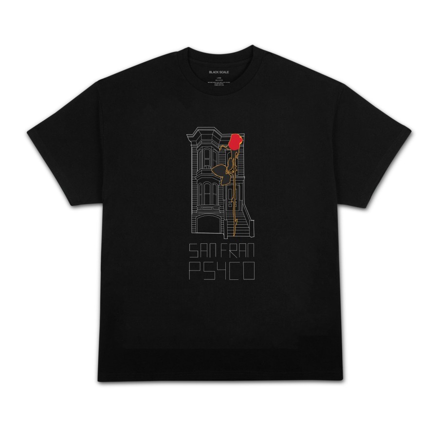 Men Black Scale T-Shirts | Bs Sf Qs San Franpsyco S/S Tee Black