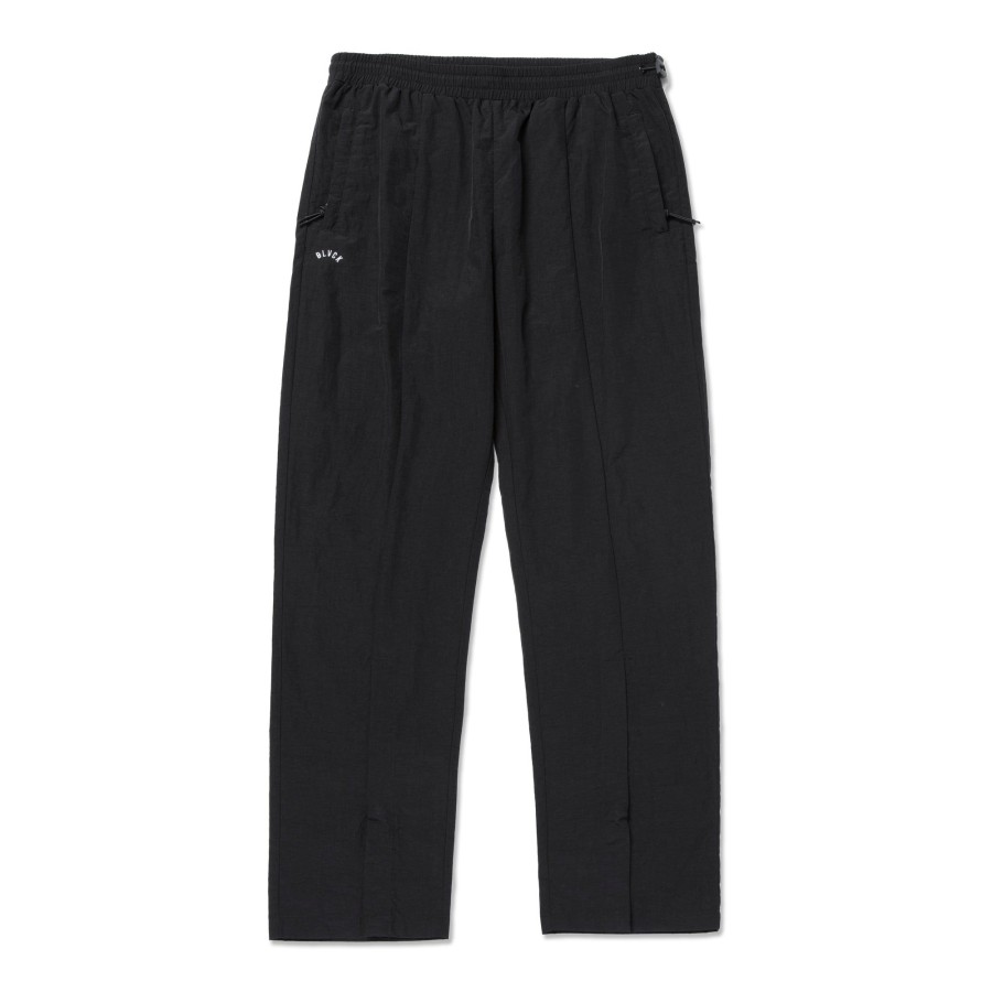 Men Black Scale Pants | Front Snap Trainer Pant Black