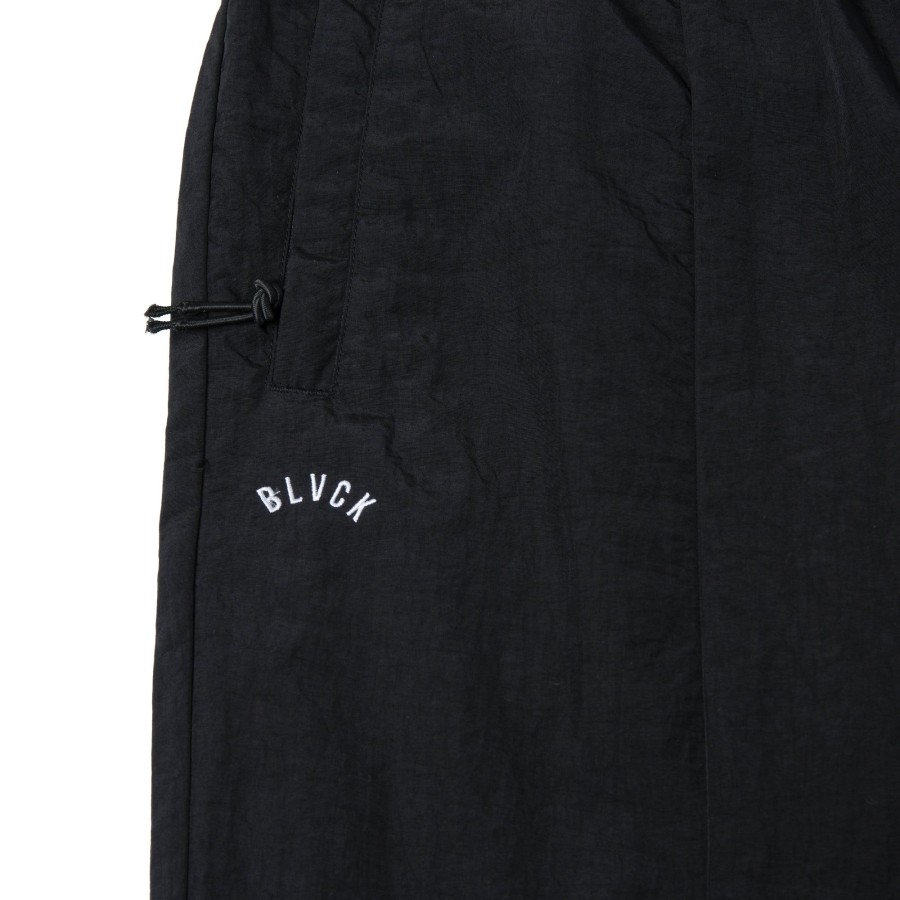 Men Black Scale Pants | Front Snap Trainer Pant Black