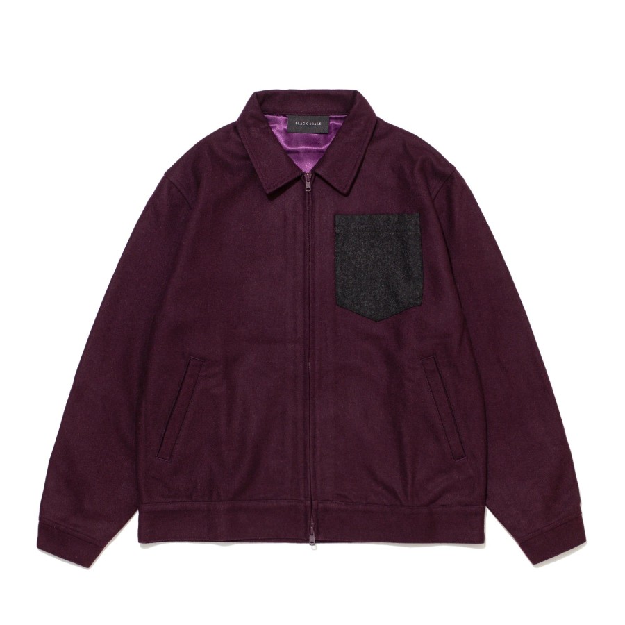 Men Black Scale Jackets | Outsider Jacket Wine