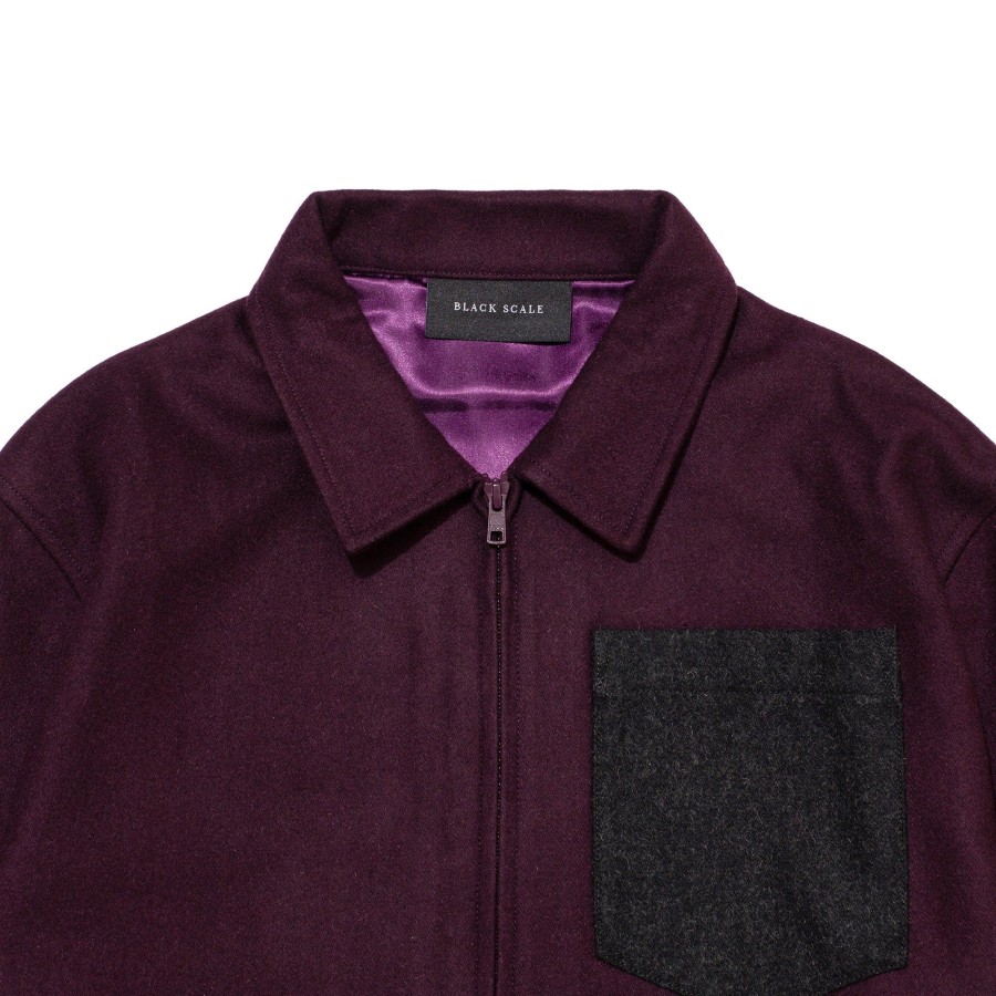 Men Black Scale Jackets | Outsider Jacket Wine