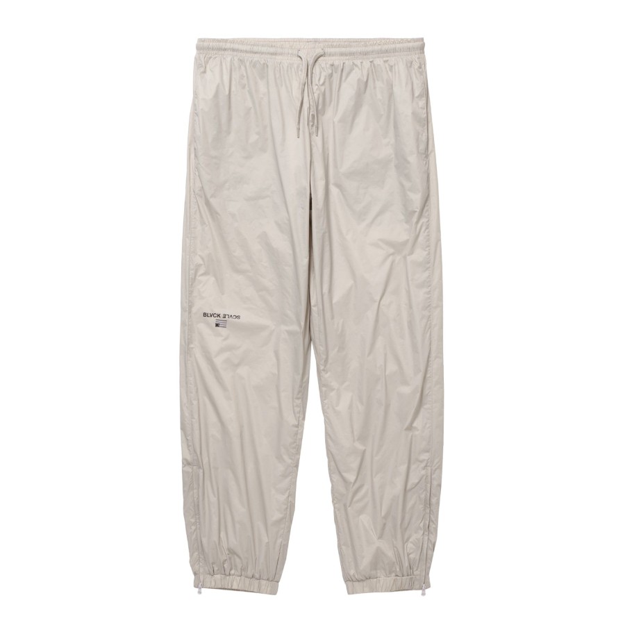 Men Black Scale Pants | Wet Nylon Track Pant Sand